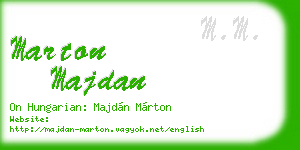 marton majdan business card