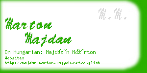 marton majdan business card